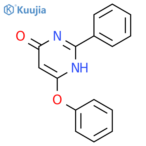 4(1H)-PYRIMIDINONE, 6-PHENOXY-2-PHENYL- structure