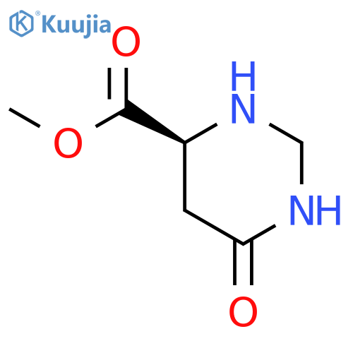 4-Pyrimidinecarboxylic acid, hexahydro-6-oxo-, methyl ester, (S)- structure