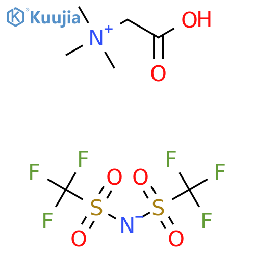 Bis(trifluoromethylsulfonyl)azanide;carboxymethyl(trimethyl)azanium structure