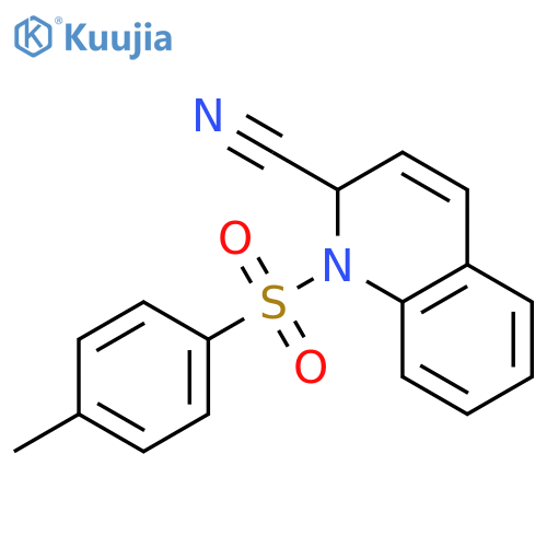2-QUINOLINECARBONITRILE, 1,2-DIHYDRO-1-[(4-METHYLPHENYL)SULFONYL]- structure