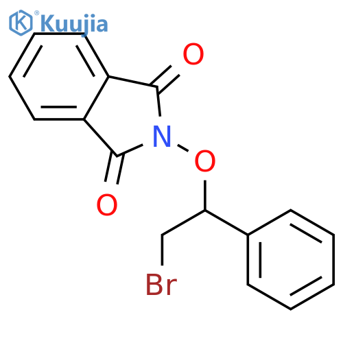 1H-ISOINDOLE-1,3(2H)-DIONE, 2-(2-BROMO-1-PHENYLETHOXY)- structure