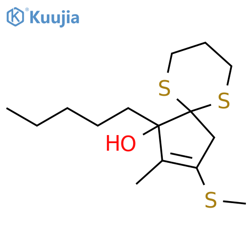 6,10-Dithiaspiro[4.5]dec-2-en-1-ol, 2-methyl-3-(methylthio)-1-pentyl- structure