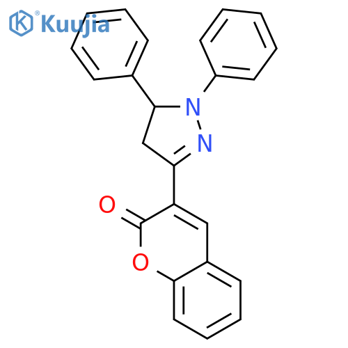 3-(1,5-diphenyl-4,5-dihydro-1H-pyrazol-3-yl)-2H-chromen-2-one structure