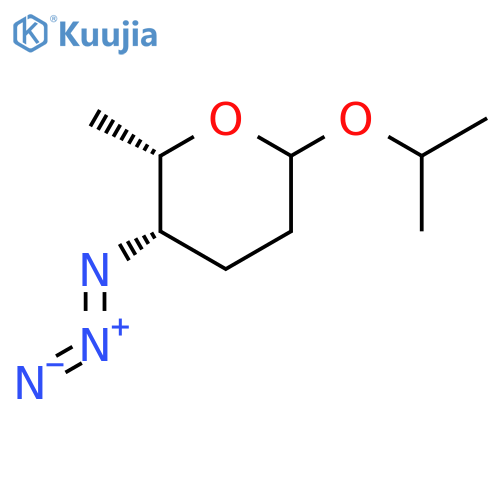 2H-PYRAN, 3-AZIDOTETRAHYDRO-2-METHYL-6-(1-METHYLETHOXY)-, (2S,3S)- structure