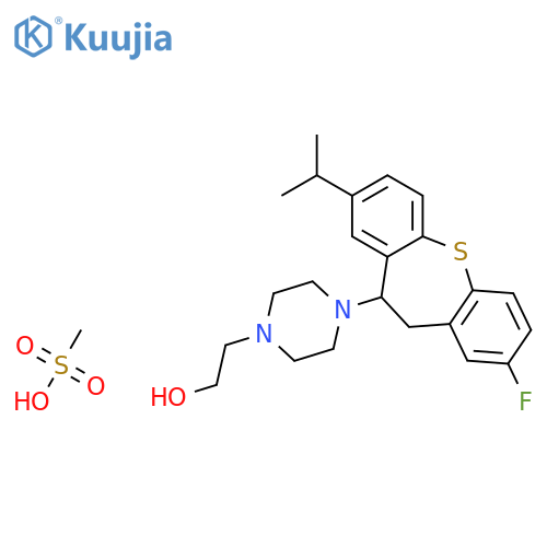 1-Piperazineethanol, 4-[2-fluoro-10,11-dihydro-8-(1-methylethyl)dibenzo[b,f]thiepin-10-yl]-, dimethanesulfonate (salt) (9CI) structure