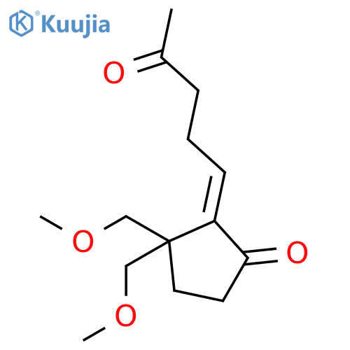 CYCLOPENTANONE, 3,3-BIS(METHOXYMETHYL)-2-(4-OXOPENTYLIDENE)-, (2E)- structure