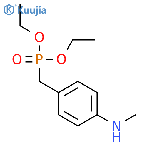 PHOSPHONIC ACID, P-[[4-(METHYLAMINO)PHENYL]METHYL]-, DIETHYL ESTER structure