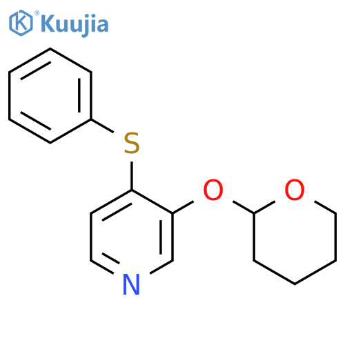 Pyridine, 4-(phenylthio)-3-[(tetrahydro-2H-pyran-2-yl)oxy]- structure