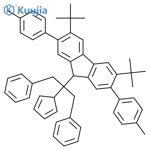 9H-Fluorene,9-[1-(2,4-cyclopentadien-1-yl)-2-phenyl-1-(phenylmethyl)ethyl]-3,6-bis(1,1-dimethylethyl)-2,7-bis(4-methylphenyl)- structure