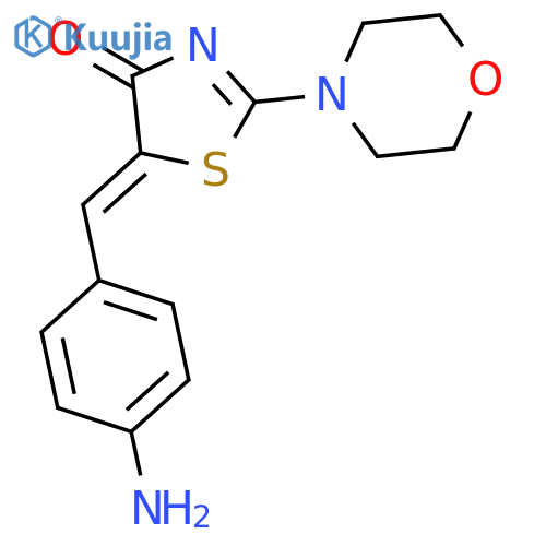 4(5H)-Thiazolone, 5-[(4-aminophenyl)methylene]-2-(4-morpholinyl)- structure