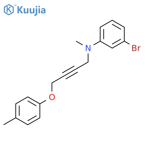 BENZENAMINE, 3-BROMO-N-METHYL-N-[4-(4-METHYLPHENOXY)-2-BUTYN-1-YL]- structure