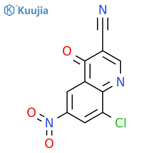 3-Quinolinecarbonitrile, 8-chloro-4-hydroxy-6-nitro- structure