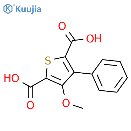 2,5-Thiophenedicarboxylic acid, 3-methoxy-4-phenyl- structure
