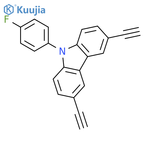 9H-Carbazole, 3,6-diethynyl-9-(4-fluorophenyl)- structure