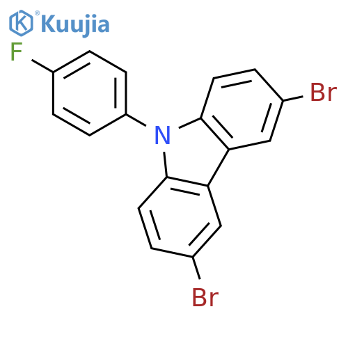 9H-Carbazole, 3,6-dibromo-9-(4-fluorophenyl)- structure
