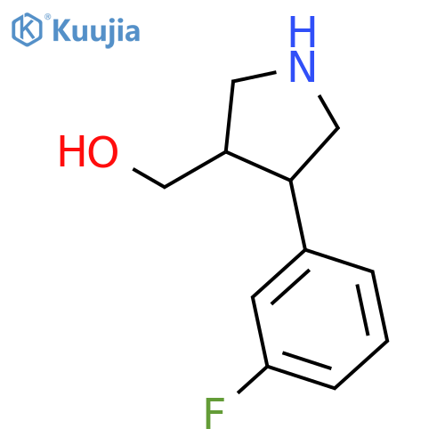 ((3R,4S)-4-(3-Fluorophenyl)pyrrolidin-3-yl)methanol structure