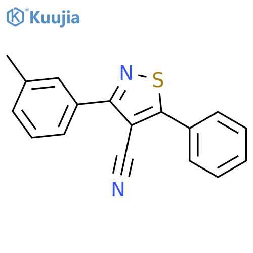 4-Isothiazolecarbonitrile, 3-(3-methylphenyl)-5-phenyl- structure