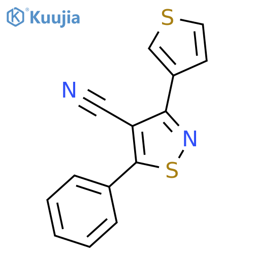 4-ISOTHIAZOLECARBONITRILE, 5-PHENYL-3-(3-THIENYL)- structure
