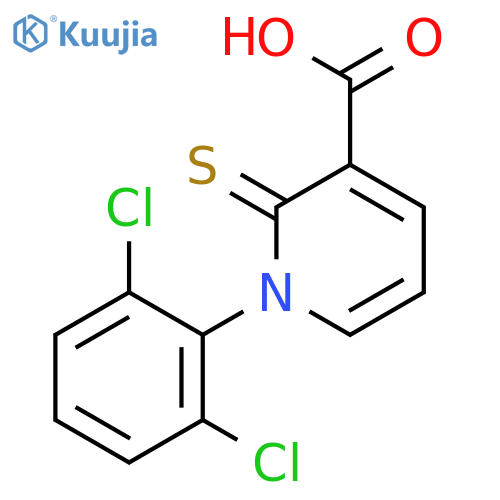 3-PYRIDINECARBOXYLIC ACID, 1-(2,6-DICHLOROPHENYL)-1,2-DIHYDRO-2-THIOXO- structure