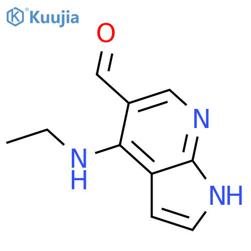4-(ethylamino)-1H-pyrrolo[2,3-b]pyridine-5-carbaldehyde structure