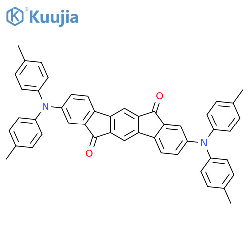 Indeno[1,2-b]fluorene-6,12-dione, 2,8-bis[bis(4-methylphenyl)amino]- structure