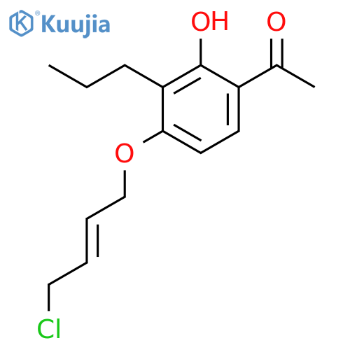 ETHANONE, 1-[4-[(4-CHLORO-2-BUTENYL)OXY]-2-HYDROXY-3-PROPYLPHENYL]- structure