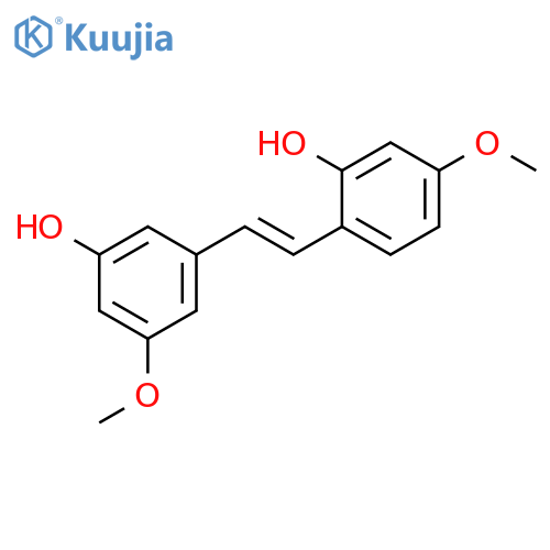 Phenol, 2-[(1E)-2-(3-hydroxy-5-methoxyphenyl)ethenyl]-5-methoxy- structure