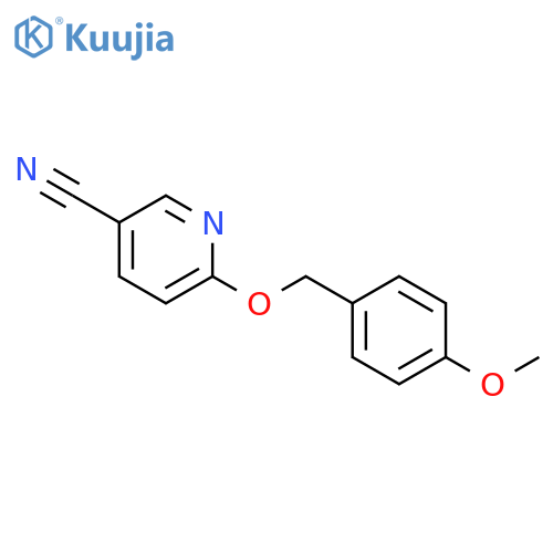 6-(4-Methoxyphenyl)methoxypyridine-3-carbonitrile structure