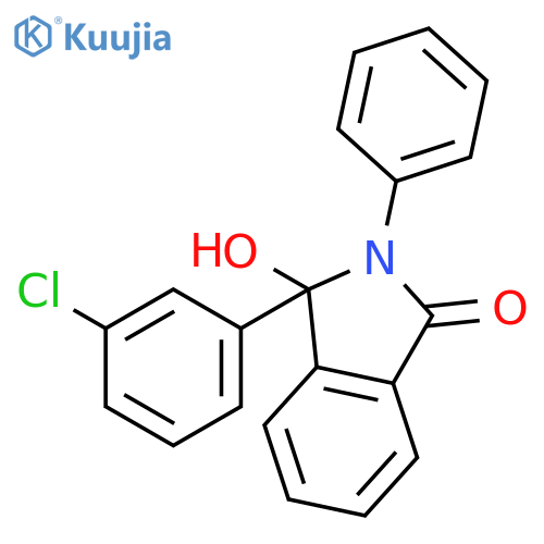 1H-ISOINDOL-1-ONE, 3-(3-CHLOROPHENYL)-2,3-DIHYDRO-3-HYDROXY-2-PHENYL- structure