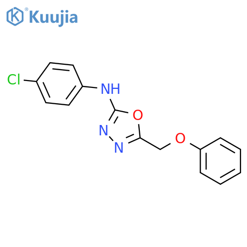 1,3,4-OXADIAZOL-2-AMINE, N-(4-CHLOROPHENYL)-5-(PHENOXYMETHYL)- structure