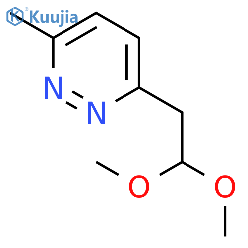 Pyridazine, 3-(2,2-dimethoxyethyl)-6-methyl- structure