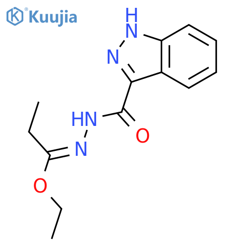 1H-INDAZOLE-3-CARBOXYLIC ACID, (1-ETHOXYPROPYLIDENE)HYDRAZIDE structure