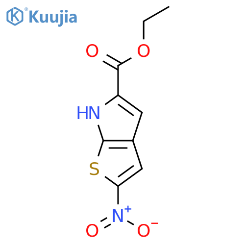 6H-Thieno[2,3-b]pyrrole-5-carboxylic acid, 2-nitro-, ethyl ester structure