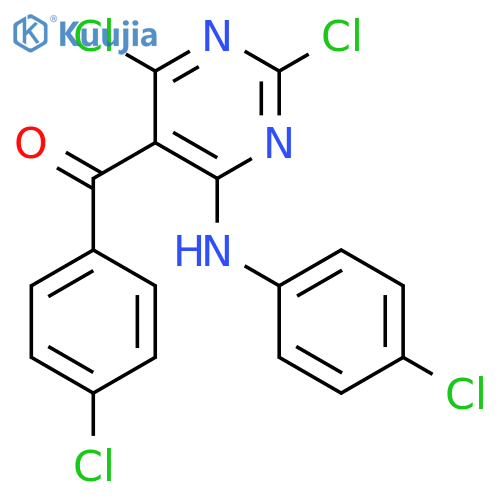Methanone,(4-chlorophenyl)[2,4-dichloro-6-[(4-chlorophenyl)amino]-5-pyrimidinyl]- structure