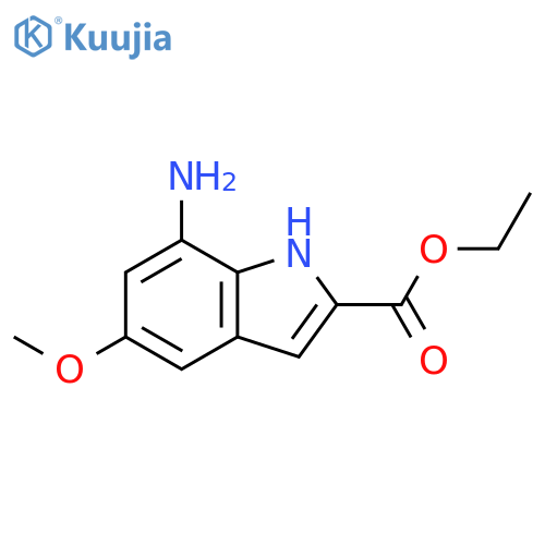 ethyl 7-amino-5-methoxy-1H-indole-2-carboxylate structure