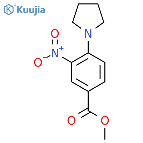 Methyl 3-nitro-4-(pyrrolidin-1-yl)benzoate structure