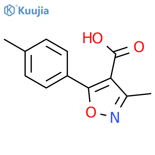 4-Isoxazolecarboxylicacid, 3-methyl-5-(4-methylphenyl)- structure