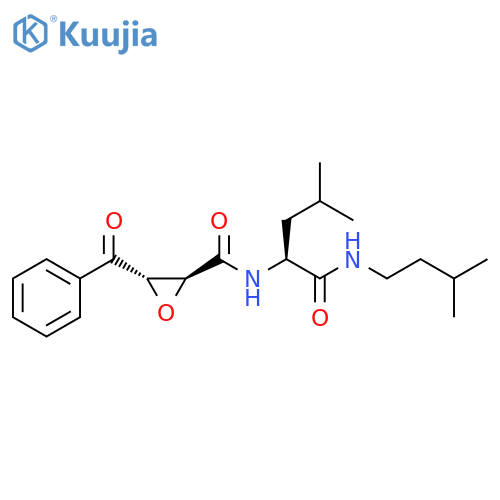2-Oxiranecarboxamide, 3-benzoyl-N-[(1S)-3-methyl-1-[[(3-methylbutyl)amino]carbonyl]butyl]-, (2S,3S)- structure