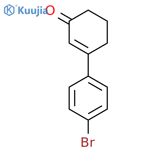 2-CYCLOHEXEN-1-ONE, 3-(4-BROMOPHENYL)- structure