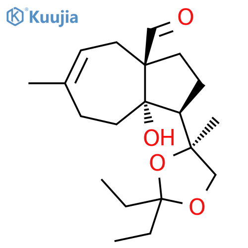 3a(1H)-Azulenecarboxaldehyde, 1-[(4S)-2,2-diethyl-4-methyl-1,3-dioxolan-4-yl]-2,3,4,7,8,8a-hexahydro-8a-hydroxy-6-methyl-, (1R,3aR,8aS)- structure
