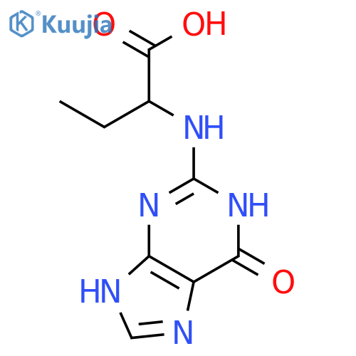 Butanoic  acid,  2-[(6,9-dihydro-6-oxo-1H-purin-2-yl)amino]- structure