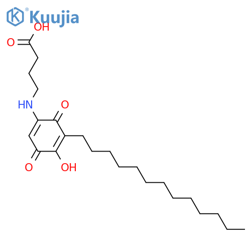 5-[(3-Carboxypropyl)amino]-2-hydroxy-3-tridecyl-1,4-benzoquinone structure