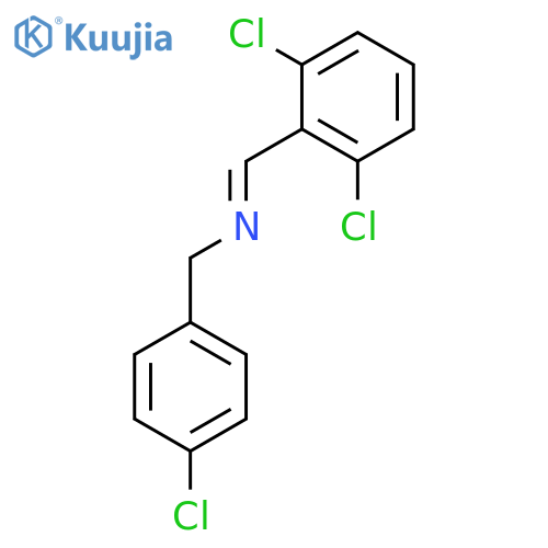 BENZENEMETHANAMINE, 4-CHLORO-N-[(2,6-DICHLOROPHENYL)METHYLENE]- structure