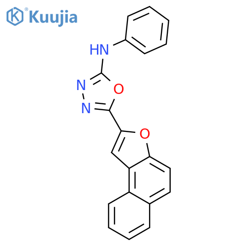 1,3,4-OXADIAZOL-2-AMINE, 5-NAPHTHO[2,1-B]FURAN-2-YL-N-PHENYL- structure