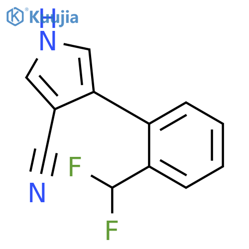 1H-Pyrrole-3-carbonitrile, 4-[2-(difluoromethyl)phenyl]- structure