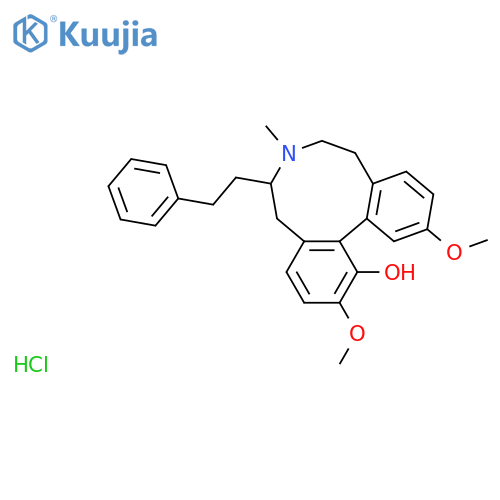 5H-Dibenz[d,f]azonin-1-ol,6,7,8,9-tetrahydro-2,12-dimethoxy-7-methyl-6-(2-phenylethyl)-, hydrochloride(1:1) structure