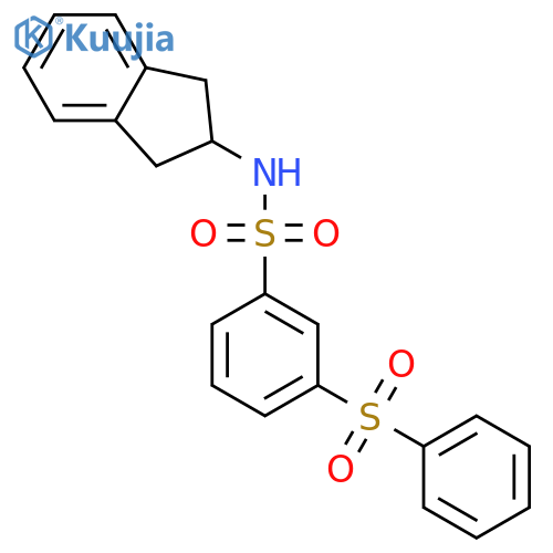 Benzenesulfonamide, N-(2,3-dihydro-1H-inden-2-yl)-3-(phenylsulfonyl)- structure