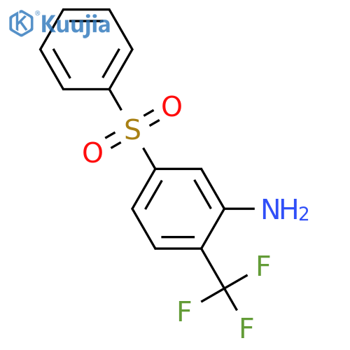Benzenamine, 5-(phenylsulfonyl)-2-(trifluoromethyl)- structure