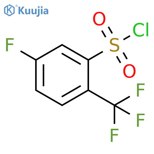 5-fluoro-2-(trifluoromethyl)benzene-1-sulfonyl chloride structure