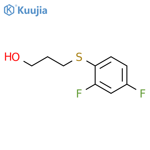 3-(2,4-difluorophenyl)sulfanylpropan-1-ol structure